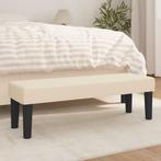 vidaXL Bankje 100x30x30 cm stof crèmekleurig, Verzenden, Nieuw
