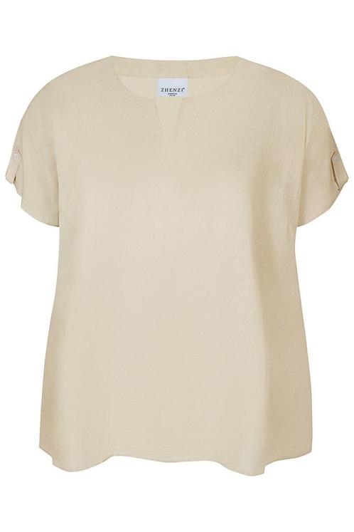 ZHENZI blouse Hyla uni kortL=50-52Maat 46/48 (XL) of groter, Kleding | Dames, Blouses en Tunieken, Overige kleuren, Nieuw, Maat 46/48 (XL) of groter