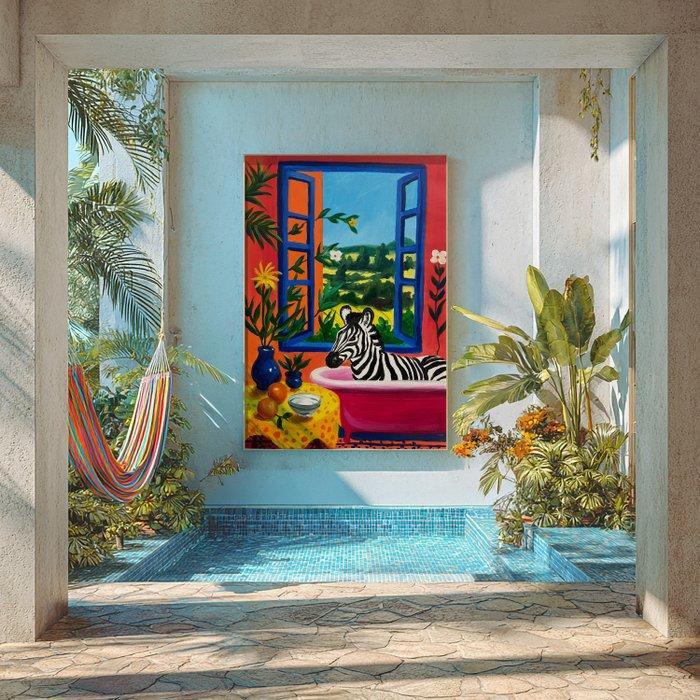 E. García - LA CEBRA EN LA CASA DE CAMPO XL (NO RESERVE), Antiek en Kunst, Kunst | Schilderijen | Modern