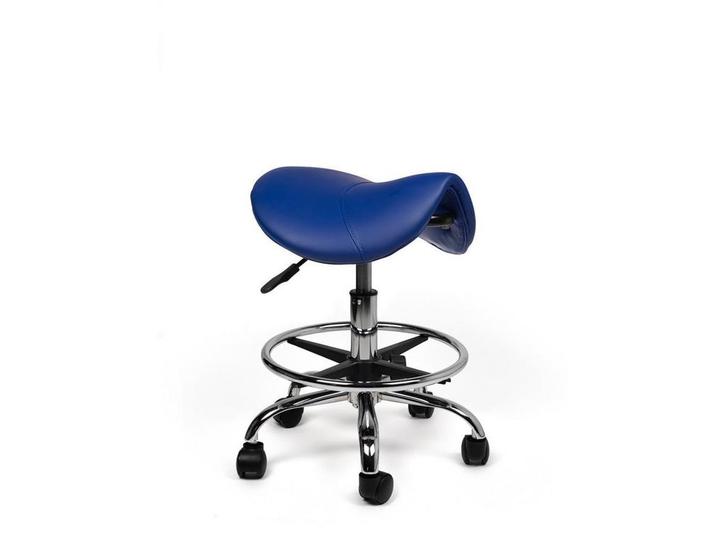 Zadelkruk Blauw - Lage uitvoering met Voetsteun, Huis en Inrichting, Krukjes, Nieuw, In hoogte verstelbaar