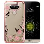 LG G5 Flower Bloemen Case Diamant Crystal TPU Hoesje -, Télécoms, Verzenden
