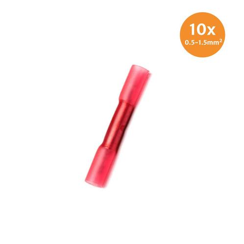 Kabelschoenen Met Krimpkous Waterdicht Rood (0.5-1.5mm) 10 S, Auto-onderdelen, Elektronica en Kabels, Ophalen of Verzenden