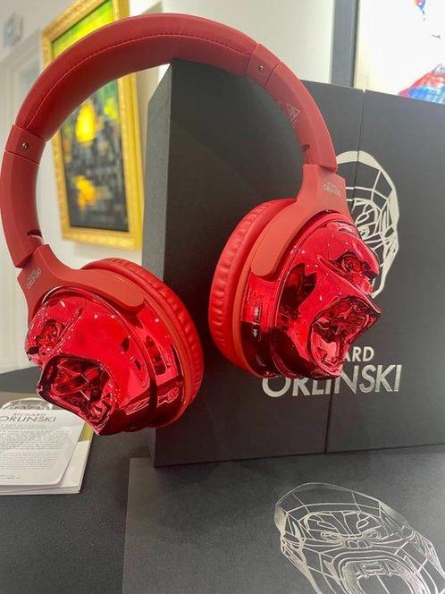 Richard Orlinski (1966) - Sculpture, Headphones Kong (red, Antiek en Kunst, Antiek | Overige Antiek