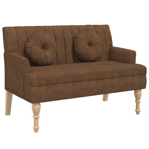 Bank met Kussens Bruin | Retour Deal | Woonkamer, Huis en Inrichting, Zetels | Zetels, Minder dan 150 cm, Minder dan 75 cm, Rechte bank