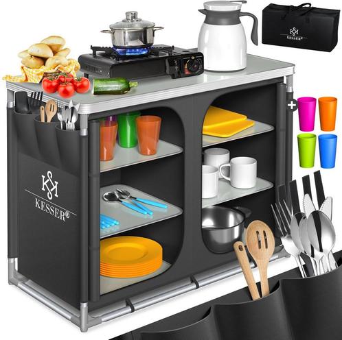 KESSER® Campingkeuken Opvouwbaar - Campingkast inclusief Opb, Huis en Inrichting, Woonaccessoires | Overige, Verzenden