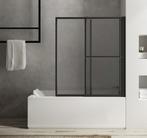 Aanbieding: Vouwbare Badwand Sapho Olbia 123 cm Zwart Mat, Doe-het-zelf en Bouw, Ophalen of Verzenden, Nieuw, Bad