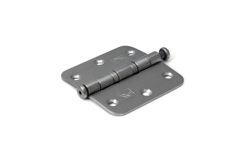 Kogellagerscharnier ronde hoeken RVS geborsteld tot 40 kilo, Doe-het-zelf en Bouw, Hang- en Sluitwerk, Klink of Kruk, Nieuw, Ophalen of Verzenden