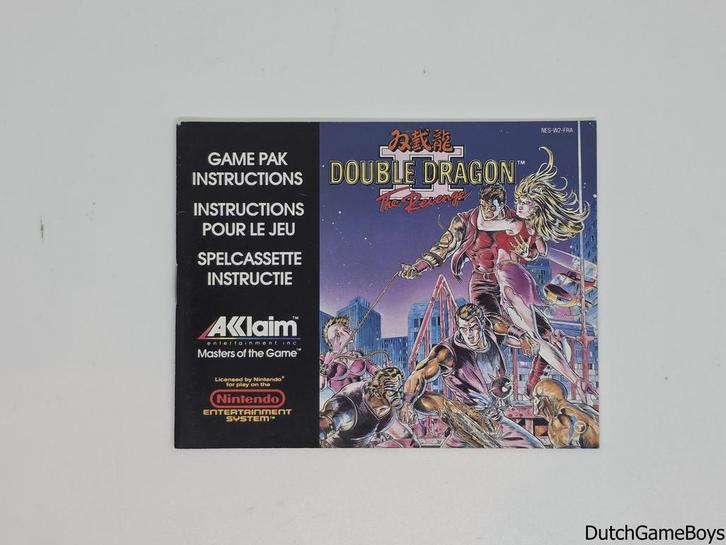 Nintendo NES - Double Dragon II - FRA - Manual, Games en Spelcomputers, Games | Nintendo NES, Gebruikt, Verzenden
