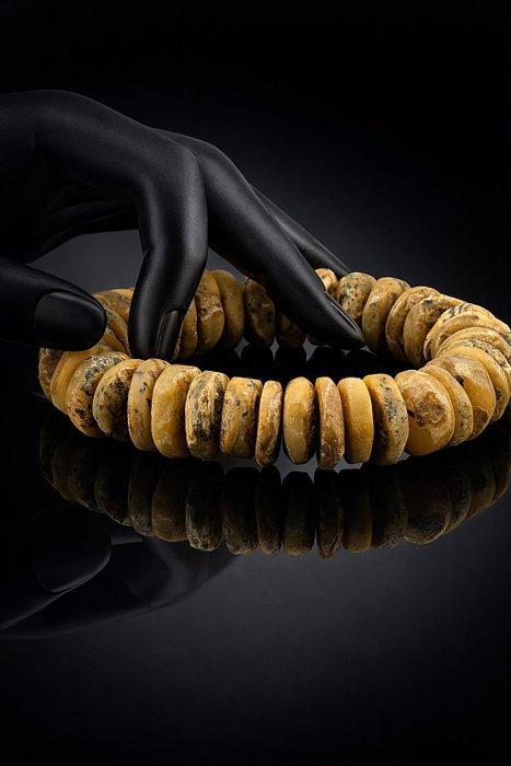 Barnsteen - Genuine 47 g Baltic Amber Bracelet – Rustic, Verzamelen, Mineralen en Fossielen