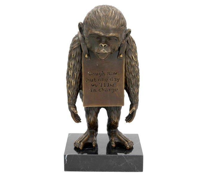 Figurine - Monkey leader - Bronze, Marbre, Antiquités & Art, Art | Objets design