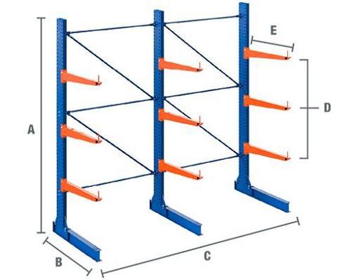 Quelques rayonnages cantilever, Zakelijke goederen, Kantoor en Winkelinrichting | Magazijn, Stelling en Opslag, Ophalen of Verzenden