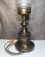 Nachtlampje - Kristal, Messing - Art Deco tafel lamp