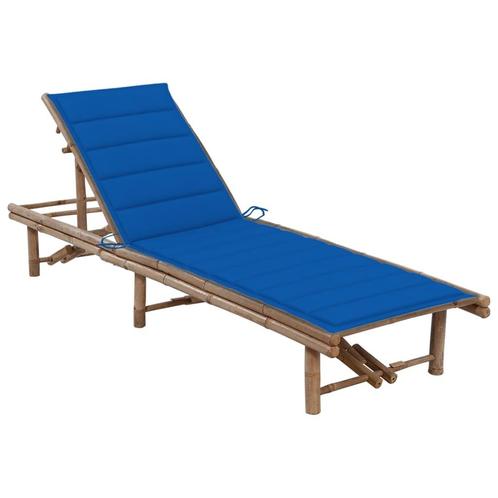 vidaXL Ligbed met kussen bamboe, Tuin en Terras, Ligbedden, Nieuw, Verzenden