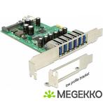 Delock 89377 PCI Express x1-kaart naar 6 x extern + 1 x, Informatique & Logiciels, Clés USB, Verzenden