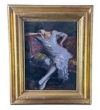 Italiaanse school (XX) - Donna sul divano