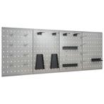 vidaXL Gaatjespaneel wandgemonteerd 4 st 40x58 cm staal, Doe-het-zelf en Bouw, Verzenden, Nieuw