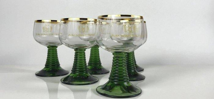 Wijnglas (6) - Kristal - 6 wijnglazen Roemer, Antiek en Kunst, Antiek | Meubels | Tafels