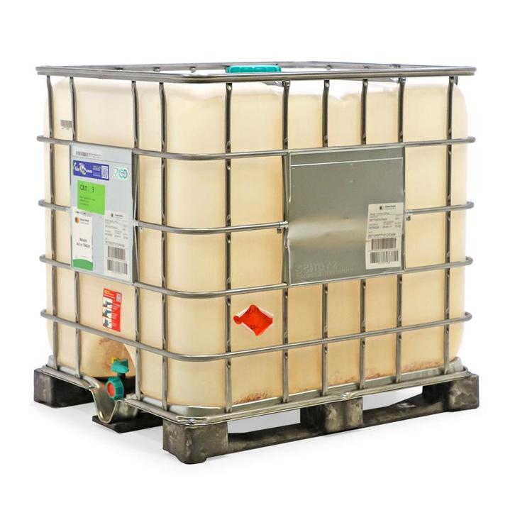 Gebruikte IBC Container vloeistofcontainer 1000 ltr, Tuin en Terras, Regentonnen, Gebruikt, Ophalen of Verzenden