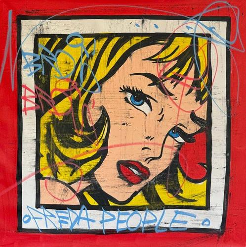 Freda People (1988-1990) - Super Rare Lichtenstein XL, Antiek en Kunst, Kunst | Schilderijen | Modern
