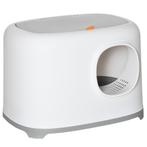 Kattenbak - HappyPets - Met klapdeksel – Opvangmat - Grijs, Dieren en Toebehoren, Katten-accessoires, Ophalen of Verzenden, Nieuw