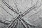 Velours stof lichtgrijs, Hobby en Vrije tijd, 200 cm of meer, Nieuw, Grijs, Polyester