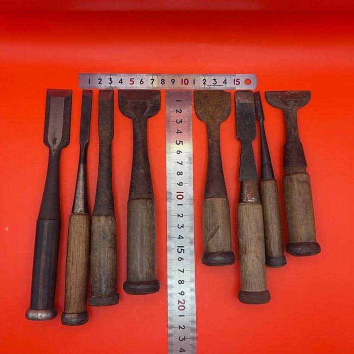 Japanese vintage chisels Nomi  - Werkgereedschap (8), Antiquités & Art, Antiquités | Jouets