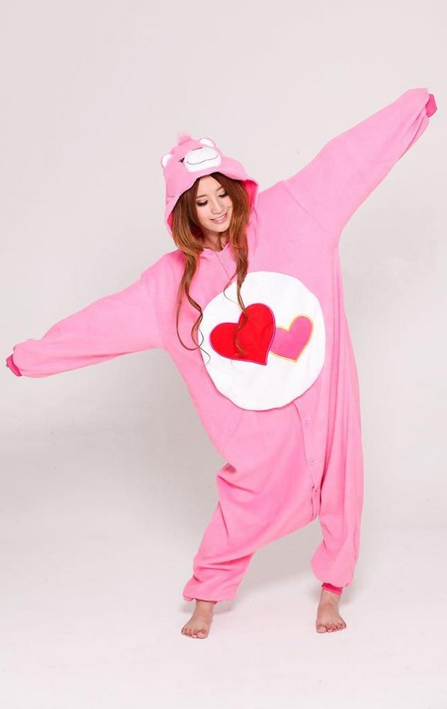 Onesie Troetelbeer Roze Hartjes 146-152 Troetelbeertjes Pak, Kinderen en Baby's, Carnavalskleding en Verkleedspullen, Meisje, Nieuw