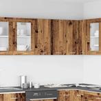 vidaXL Keukenwandkast Lyon 60x31x60 cm bewerkt hout oud hout, Huis en Inrichting, Kasten | Overige, Verzenden, Nieuw