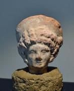 Oud-Grieks, Klassieke Periode Oud Grieks terracotta hoofd -, Antiek en Kunst