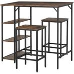 Barset - 3-delig tafelset - rustieke bruinzwart, Ophalen of Verzenden, Nieuw