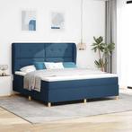 vidaXL Boxspringbed met matras Donkergrijs 90x190 cm Stof, Verzenden