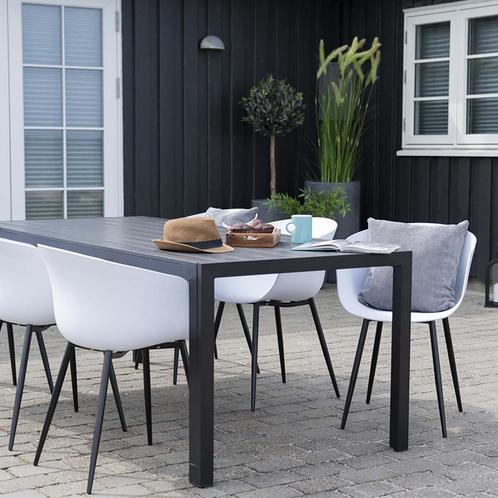 Kunststof tuinstoel met armleuningen | Wit | Terrasstoel, Huis en Inrichting, Stoelen, Wit, Eén, Nieuw, Kunststof, Verzenden