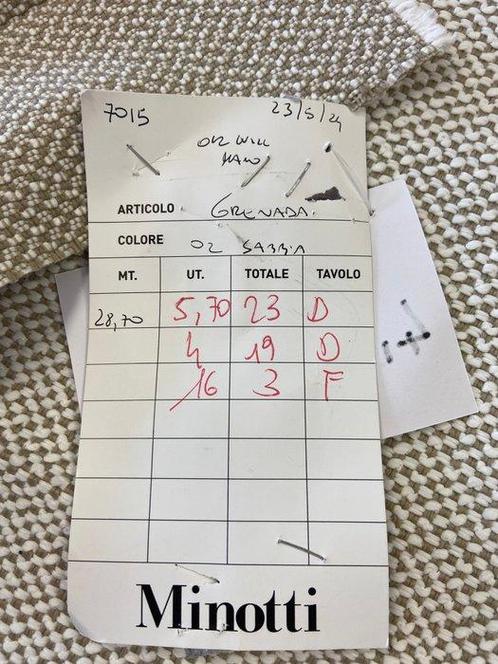 Minotti - Alto pregio ! Tissu tressé luxueux MINOTTI art, Antiek en Kunst, Antiek | Tapijten, Tafelkleden en Textiel