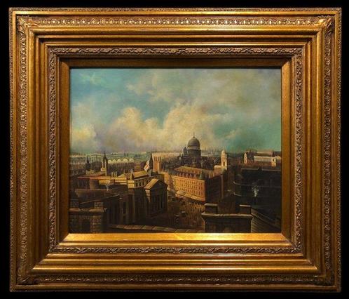 École Européene (XX) - Vue de Londres à vol doiseau, Antiek en Kunst, Kunst | Schilderijen | Klassiek