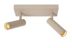 Lucide GRADO - Plafondspot - 2xGU10 (MR11) - Taupe, Verzenden