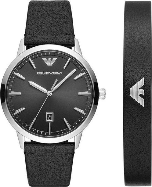 Emporio Armani AR80064SET Herenhorloge Geschenkset 43 mm..., Handtassen en Accessoires, Uiterlijk | Parfum, Nieuw, Verzenden