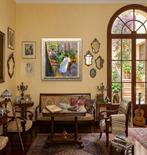 Vives Maristany (XX) - Im Frühlingsgarten, Antiek en Kunst