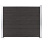 vidaXL Schuttingpaneel 180x146 cm HKC zwart, Verzenden, Nieuw