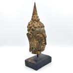 Oud-Indochinese Verguld Hout XL Boeddha-standbeeld