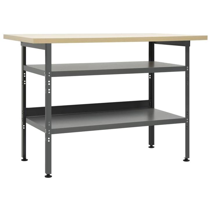 vidaXL Werkbank 120x60x85 cm staal grijs, Doe-het-zelf en Bouw, Werkbanken, Nieuw, Verzenden