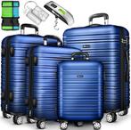 Kofferset - 4 delig - Trolley - Reiskoffer set - Blauw - Til, Verzenden, Nieuw