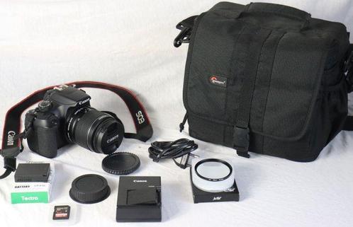 Canon EOS 1300D + EF-S 18-55mm IS II + cameratas + overige, Audio, Tv en Foto, Fotocamera's Digitaal