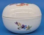 Meissen – Runde Porzellandose mit Blumenmalerei – Porzellan