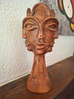 Jean Marais - sculptuur, Vase aux Quatre Visages - 31.5 cm -, Antiek en Kunst