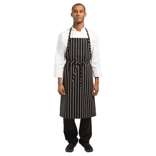 Chef Works Premium geweven schort zwart-wit gestreept | 65%, Zakelijke goederen, Horeca | Keukenapparatuur, Nieuw in verpakking