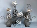 onbekend - sculptuur, Katten - 35 cm - Metaal, Antiek en Kunst