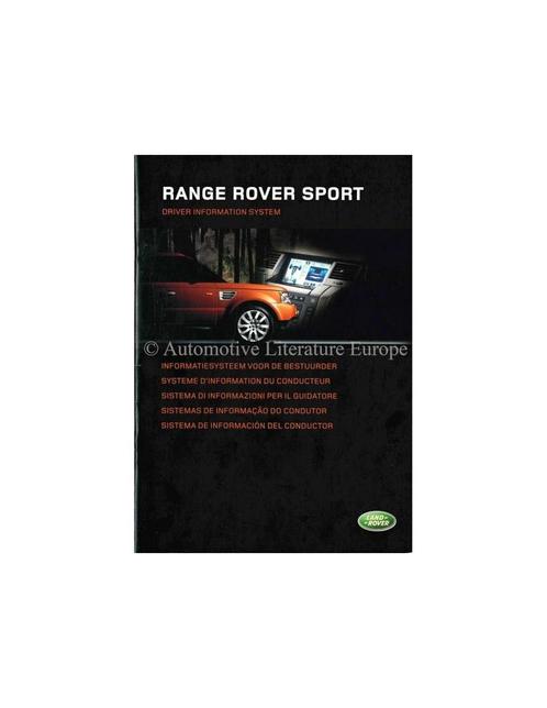 2004 RANGE ROVER SPORT BESTUURDERSINFORMATIE INSTRUCTIEBOE.., Autos : Divers, Modes d'emploi & Notices d'utilisation, Enlèvement ou Envoi