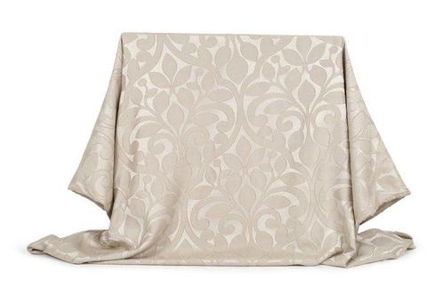 Fantastische satijnen stof, satijn met een beige achtergrond, Antiek en Kunst, Antiek | Tapijten, Tafelkleden en Textiel