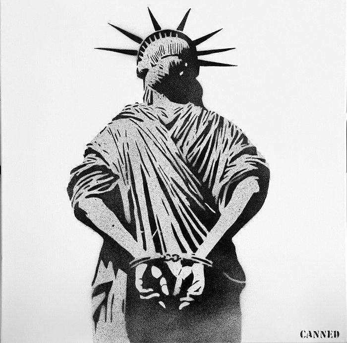 CANNED (Charlotte Parenteau-Denoël) - Liberty 2.0, Antiek en Kunst, Kunst | Schilderijen | Modern