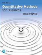 Quantitative Methods For Business 9780273739470, Verzenden, Gelezen, Donald Waters